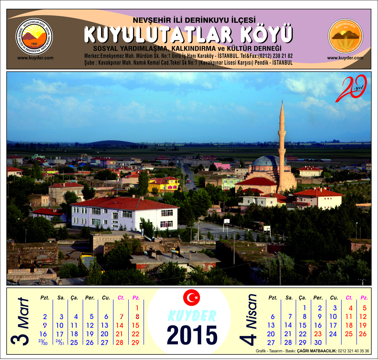 KUYDER 2015 TAKVİMİ ÇIKMIŞTIR